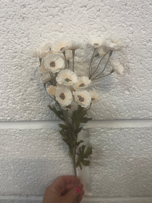 Single stem vintage ivory meadow flower 53cm