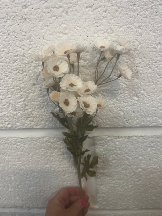 Single stem vintage ivory meadow flower 53cm