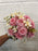 Velvet pink rose bush with blossom 34cm
