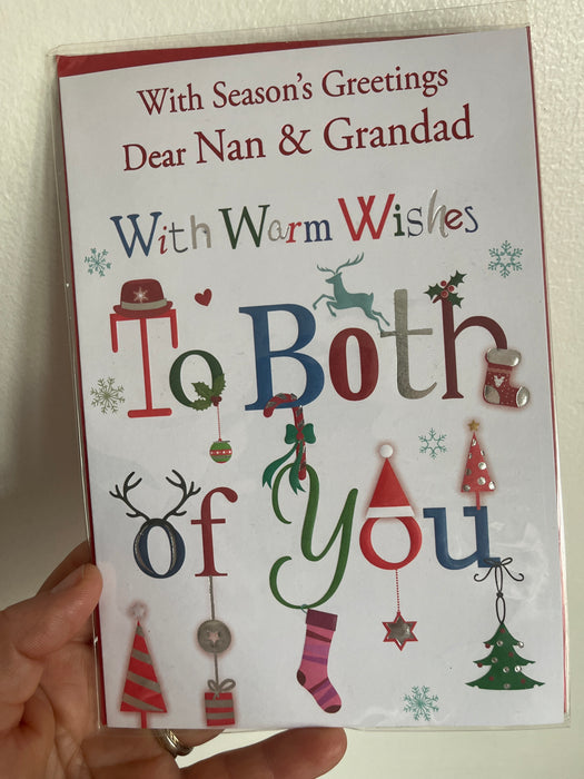7x5" Christmas Card - Nan & Grandad