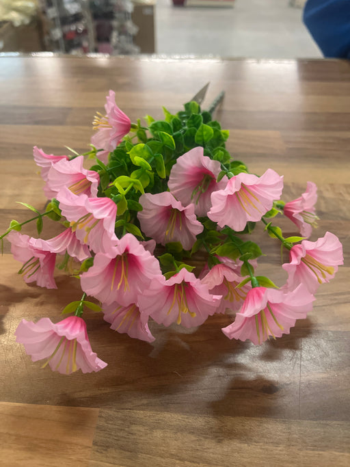 33cm length , 5 stem pink morning glory
