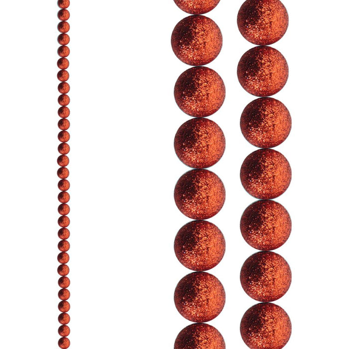 1.8m Sparkling Red Ball Garland