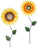 Single Garden Stick Metal Sunflower x 61cm - One Selected at Random