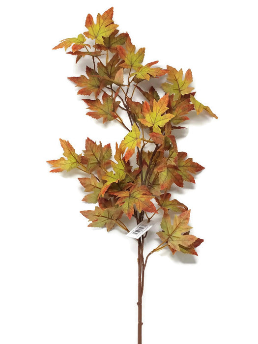 105cm Maple Leaf Spray - Green/Brown