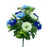 12 Head Scabious Flower Bush x 33cm - Blue & Ivory