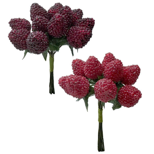 Is A Pink Raspberry Artificial Christmas Picks — Artificial Floral Supplies