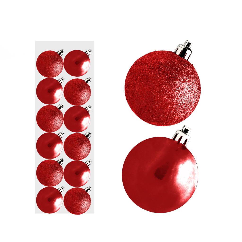 12 X 3cm Mini Baubles Red Artificial Floral Supplies 12 x 3cm mini baubles red artificial floral supplies