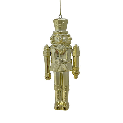 12cm Gold Shiny Nutcracker Hanging Bauble