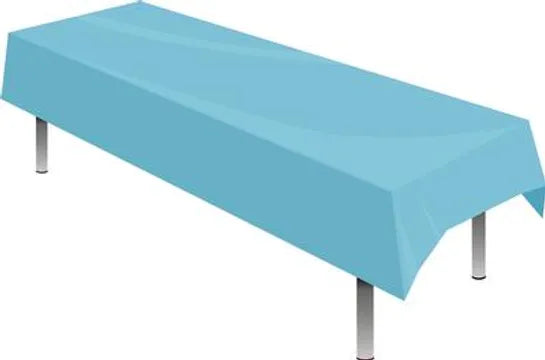 137cm x 274cm Plastic Tablecover x 1 Light Blue