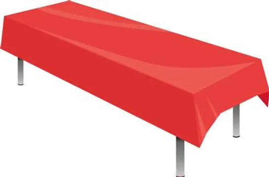 137cm x 274cm Plastic Tablecover x 1 Red