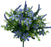 13 Head Daisy and Lavender Bush with Mixed Foliage x 36cm - Purple/Blue Mix