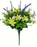 13 Head Daisy and Lavender Bush with Mixed Foliage x 36cm - Purple/Yellow Mix 