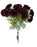 14 Head Carnation Flower Bush - Burgundy