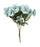 14 Head Carnation Flower Bush - Light Blue
