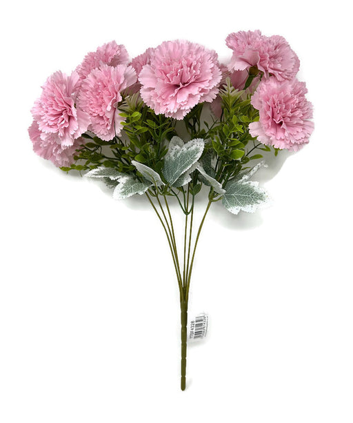 14 Head Carnation Flower Bush - Pink