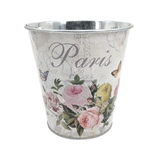 14cm Metal Pot - Paris Vintage Rose