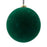 15cm Large Size Flocked Bauble - Green