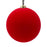 15cm Large Size Flocked Bauble - Red