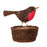 Salim Planter Robin on a Bowl 19cm