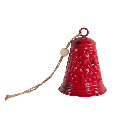 Winter Star Bell 18cm - Red