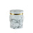17cm Marble-Effect Hat Box with Gold Rim and Rope Handle