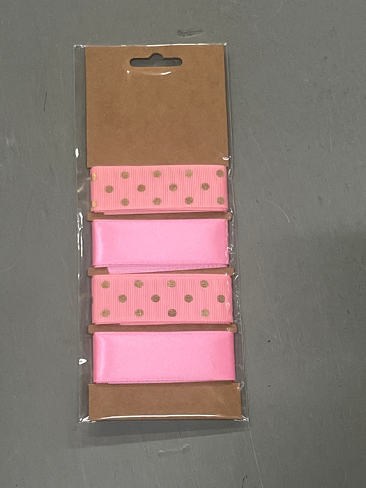 25mm Easter Grosgrain Ribbon - Pink Mix - 4 Metres in Total