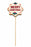 Single Wooden Merry Christmas Star  Stick