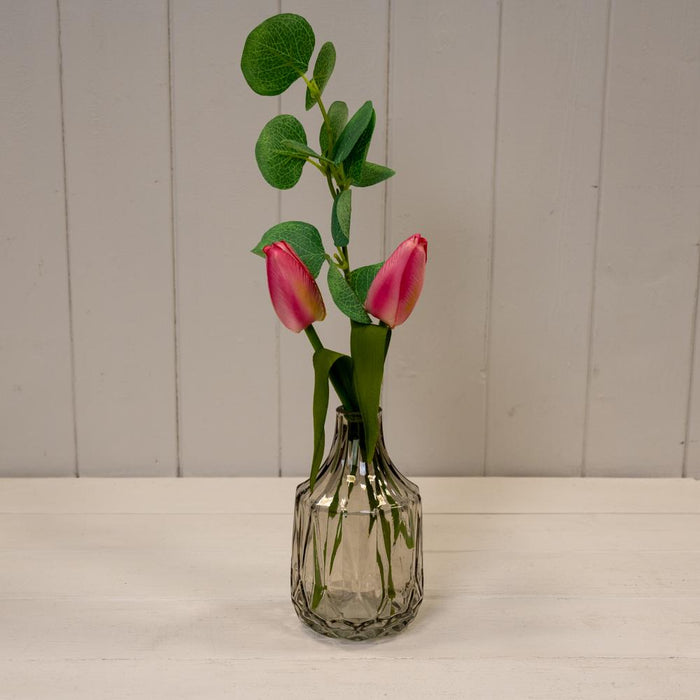13.8cm Glass Bottle - Smokey Brown