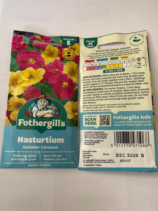 NASTURTIUM Summer Carousel Seed