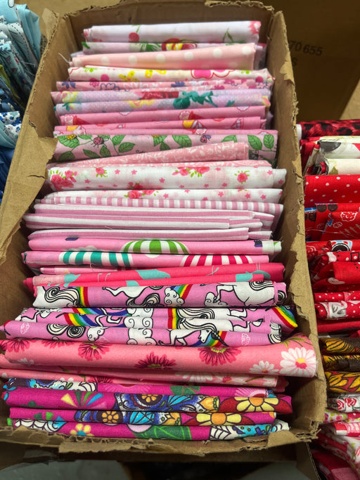 FAT QUARTER “Pink” Polycotton Fabric selected randomly-no design