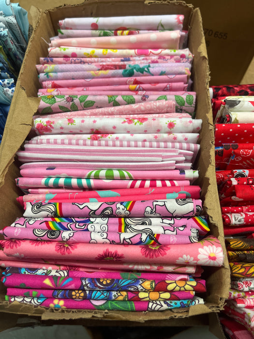 FAT QUARTER “Pink” Polycotton Fabric selected randomly-no design