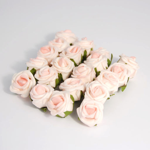 20 Foam Rose Heads 3.1cm - Pink