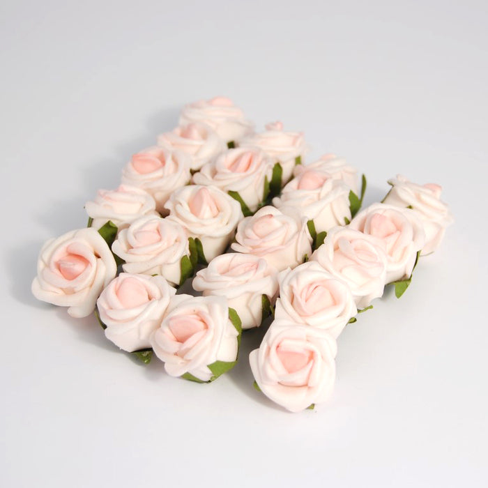 20 Foam Rose Heads 3.1cm - Pink