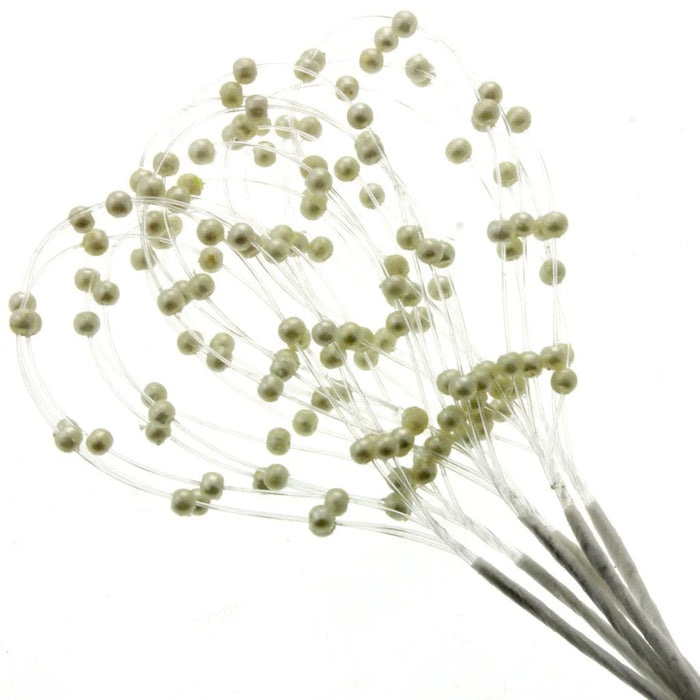 Pearl Loop - Cream - 19cm Long, 12 Sprays per pk