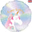 18" Foil Holographic Balloon - Happy Birthday - Pastel Unicorn