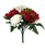 22 Stem Zinnia & Rose Bush x 36cm - Red & Cream