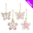 7cm Single Wooden Hanging Shape  - One Selected At Random - Butterly or Flower