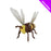 20cm Textured Bee Decoration