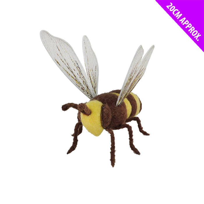 20cm Textured Bee Decoration