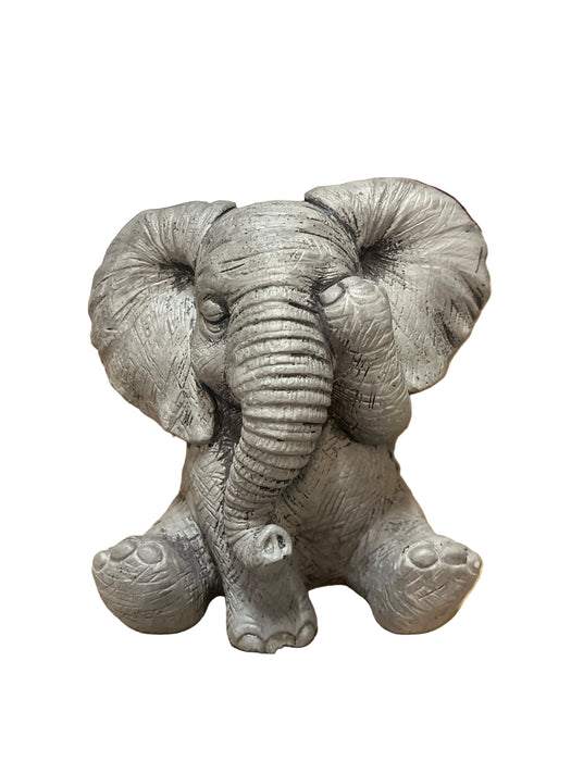 Cement Garden Ornament Elephant  x H11cm - See No Evil Design