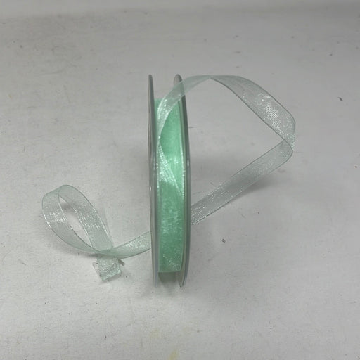 10mm x25m Organza Ribbon - Mint