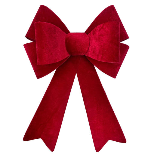 2 Layer Large Red Velour Bow 30 x 43cm