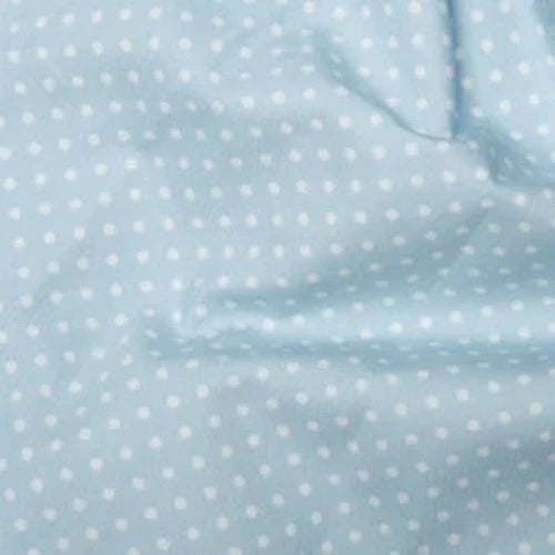 1 Metre 3mm Polka Dot 100% Cotton Poplin Fabric x 112cm wide - Baby Blue 