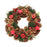 Woodland Natural Wreath with Red Stars x 30cm
