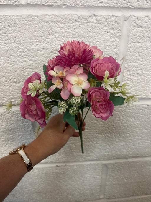 30cm cerise blossom rose chrysanthemum bush