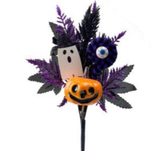 32cm Spooky Ghost & Pumpkin Halloween Pick