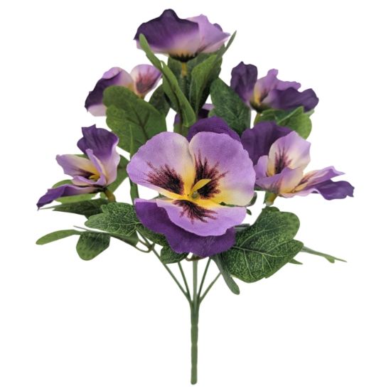 32cm Pansy Bush - Purple/Lilac