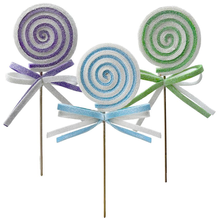 32cm Pastel Colour Decorative Lollypop - One Selected at random