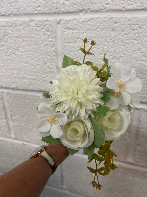 30cm ivory rose chrysanthemum blossom bush
