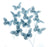 10cm Blue  Glittered Wired Butterflies , 12 Per box